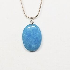 Blue Aparite Pendant Necklace
